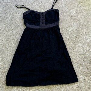American Eagle Outfitters Black Smocked Dress